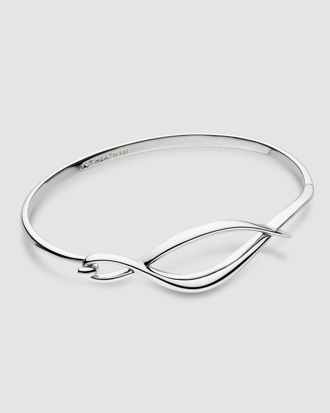 Entwine Twine Twist Hinged Bangle in sterling silver