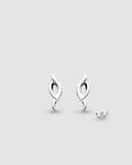 Entwine Twine Twist Statement Stud Earrings in sterling silver
