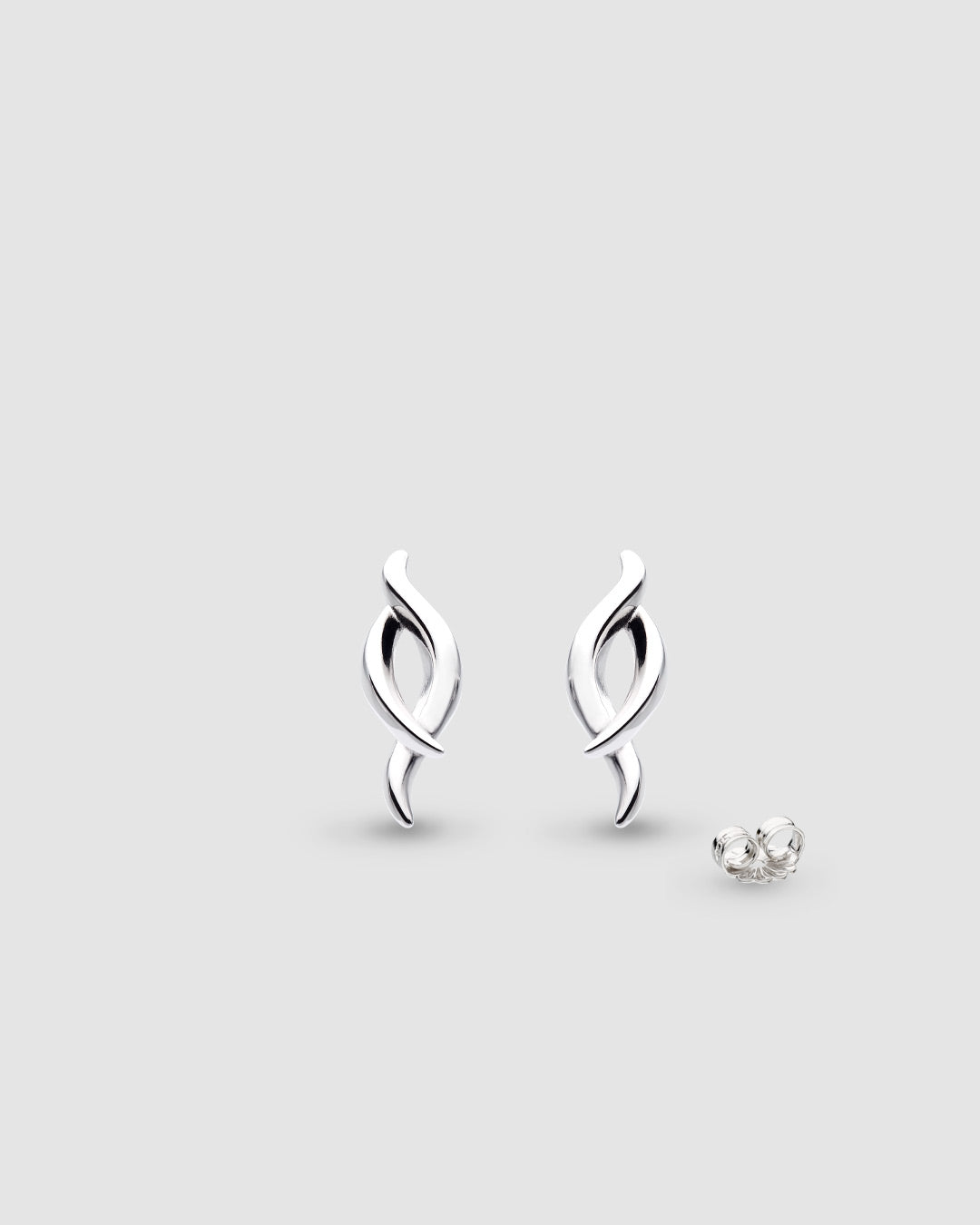 Entwine Twine Twist Statement Stud Earrings in sterling silver