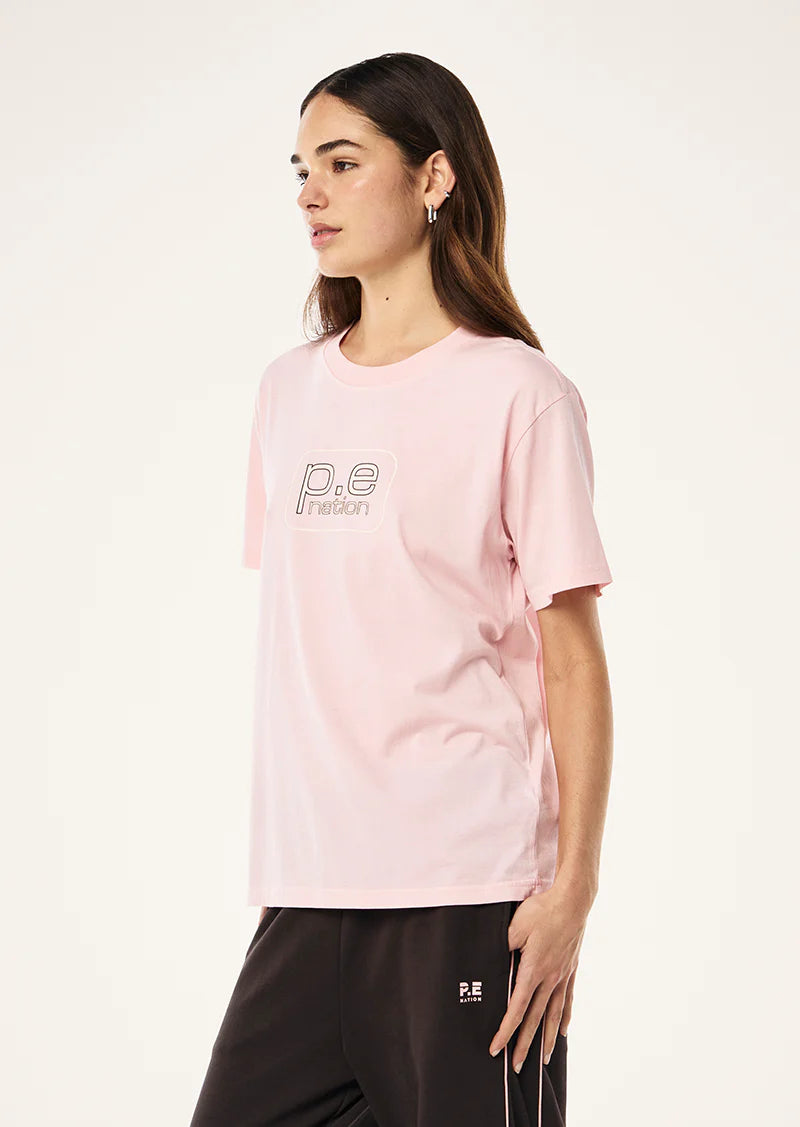 Women's P.E Nation Flux T-Shirt in Chalk Pink — view 3