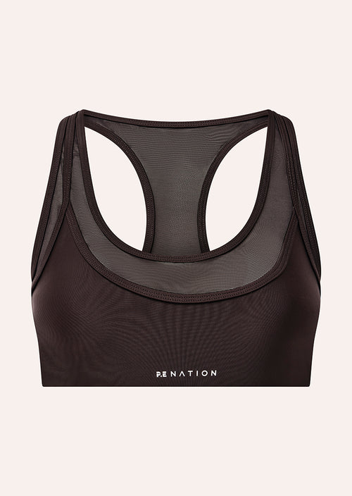 Women's P.E Nation Fusion Sports Bra In Dark Plum — view 7