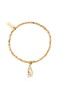 ChloBo bracelet featuring an interlocked heart and angel wing charm, showcasing unique style and craftsmanship.