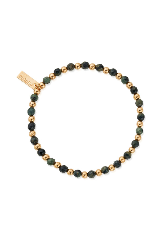 ChloBo Men's Kambala Jasper Ball Silver Gold Plated