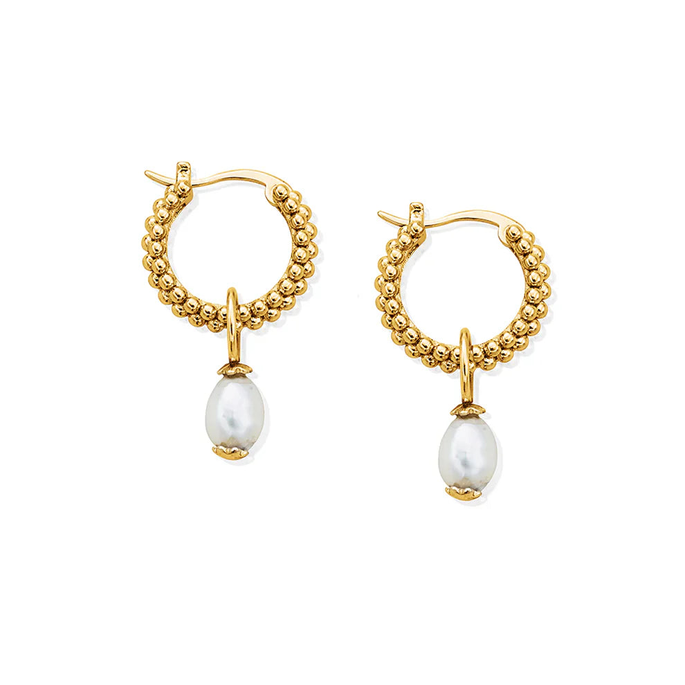 ChloBo Tale Of Tide Hoop Earrings Sterling Silver Gold Plated by ChloBo
