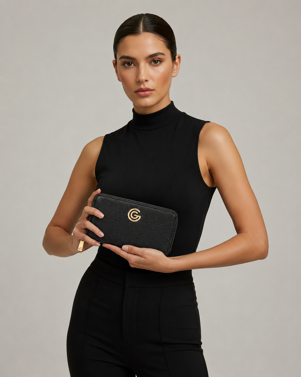 Women's Gabriella G Irina Zip Wallet Black