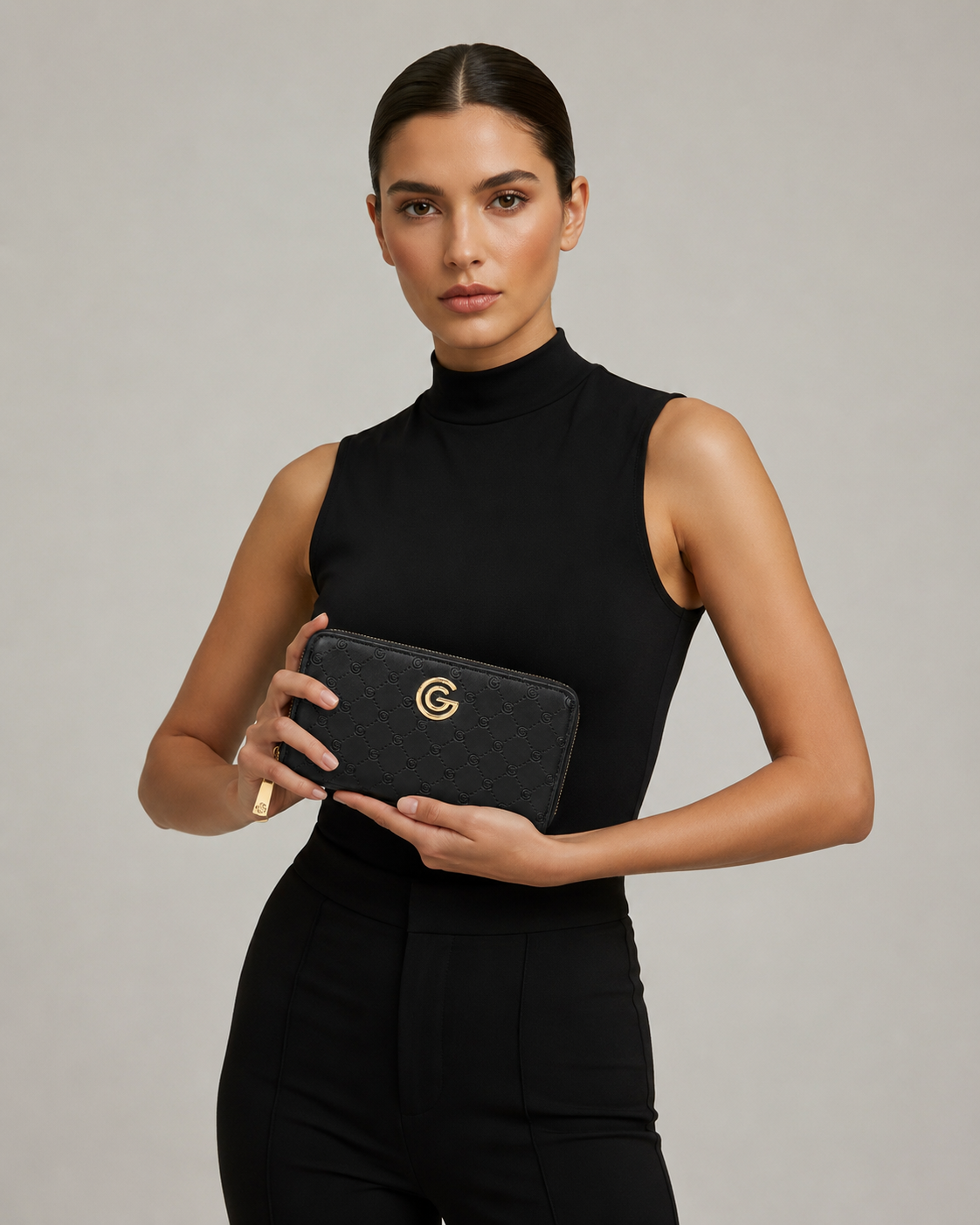 Women's Gabriella G Irina Zip Wallet Black
