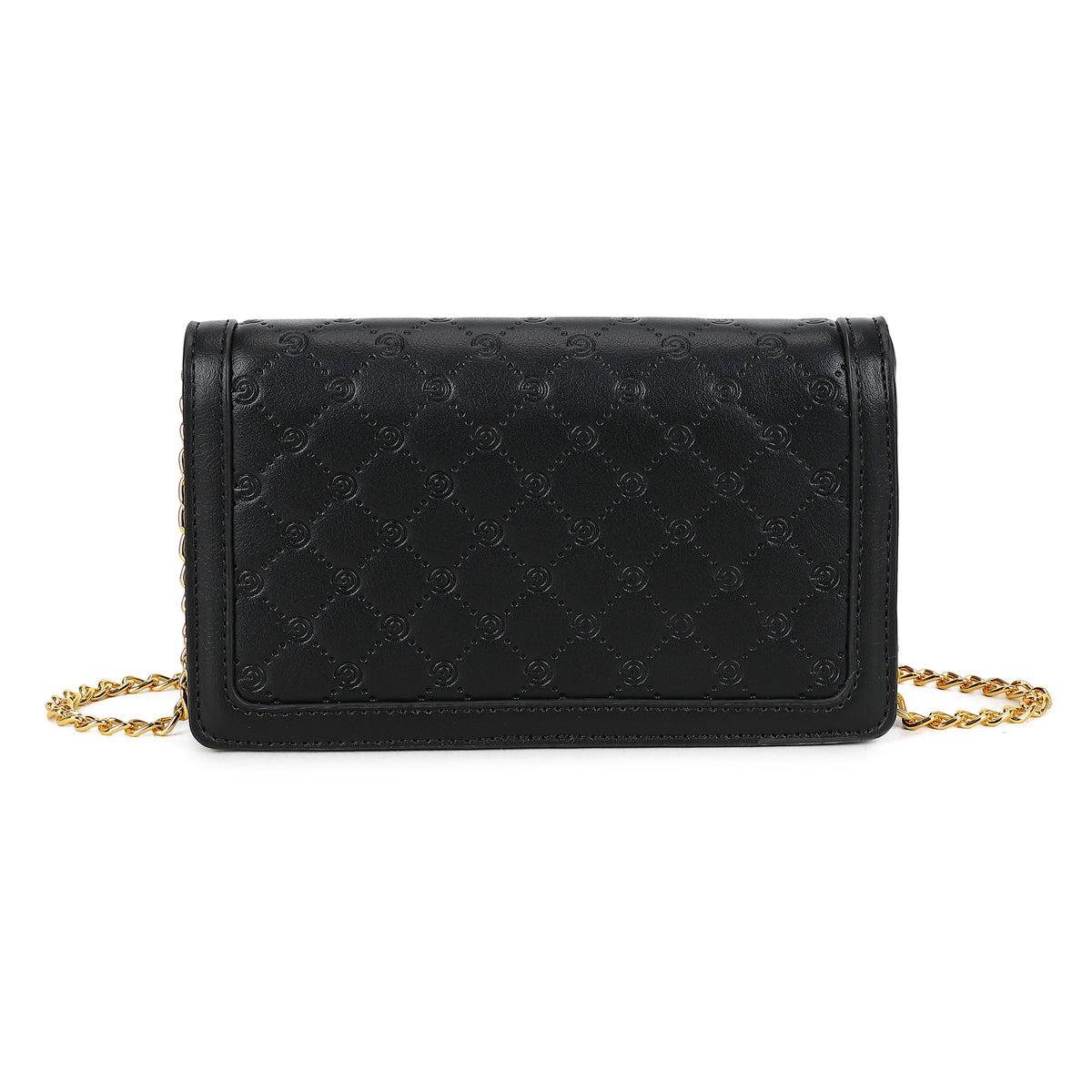 Women's Gabriella G Queen Wallet on Chain Black