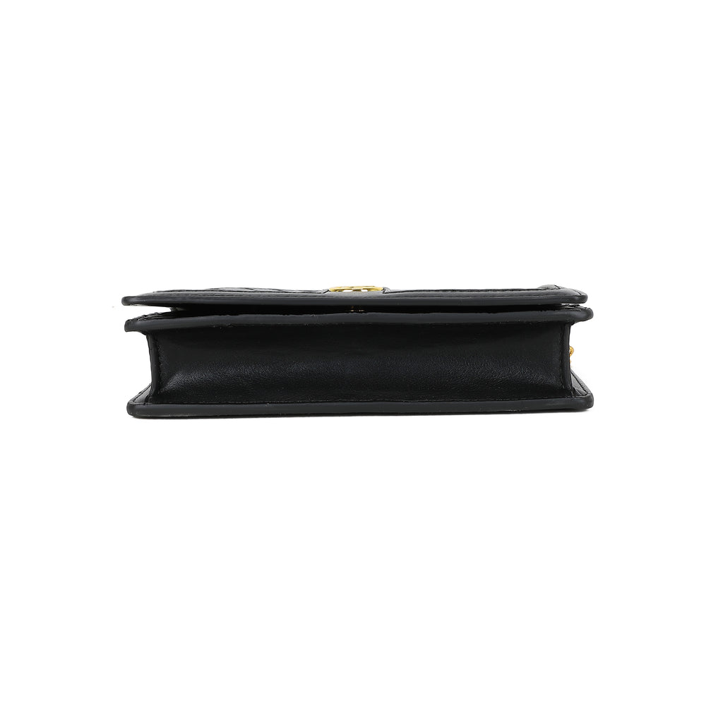 Women's Gabriella G Queen Wallet on Chain Black