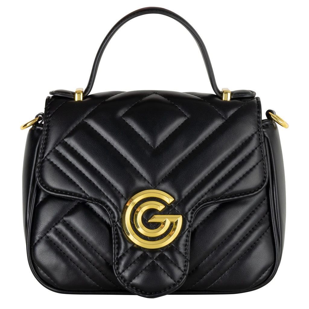 Women's Gabriella G Katty Handle Flap Bag Black