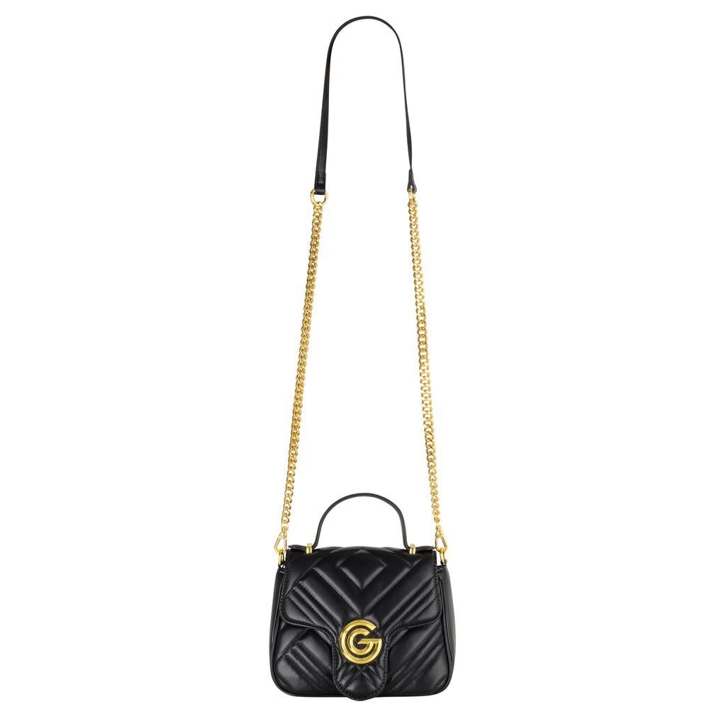 Women's Gabriella G Katty Handle Flap Bag Black