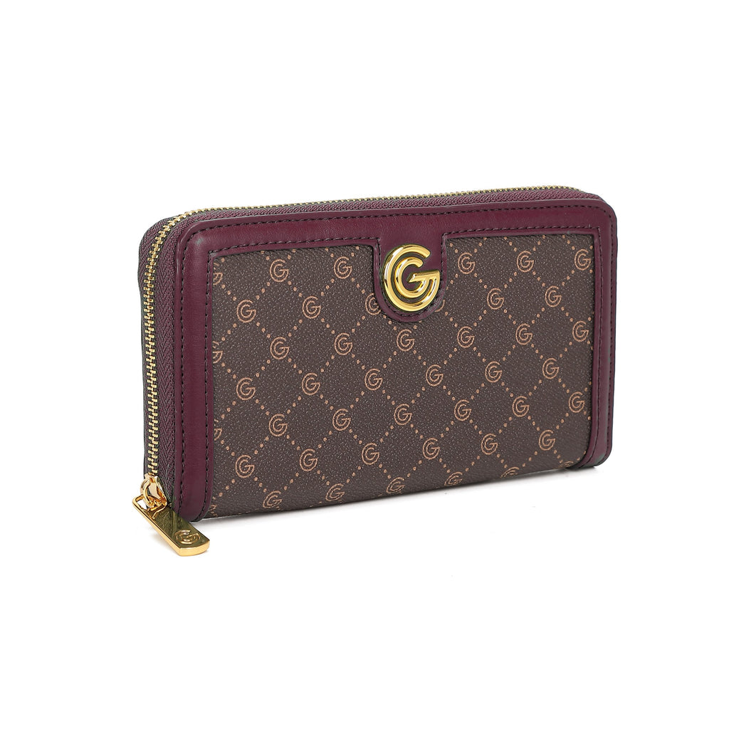 Women's Gabriella G Irina Zip Wallet Bordeaux
