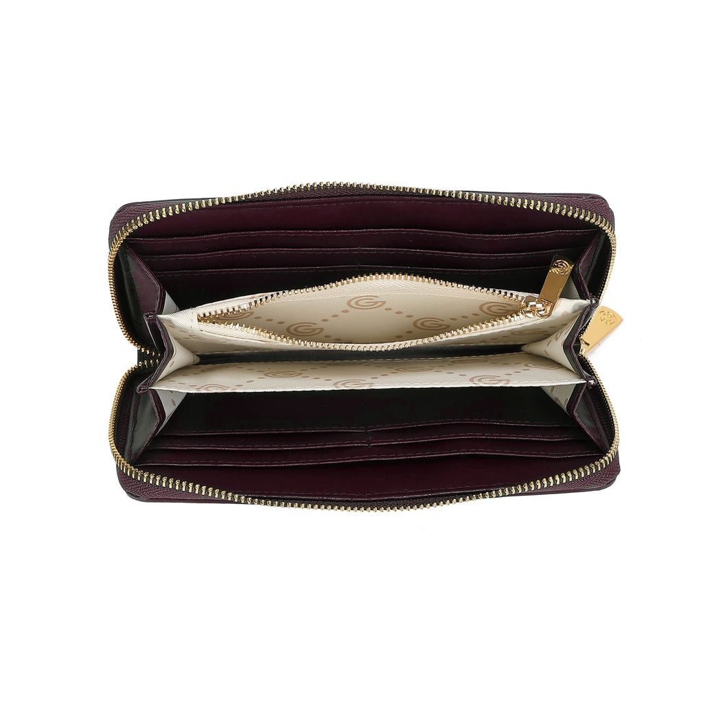 Women's Gabriella G Irina Zip Wallet Bordeaux