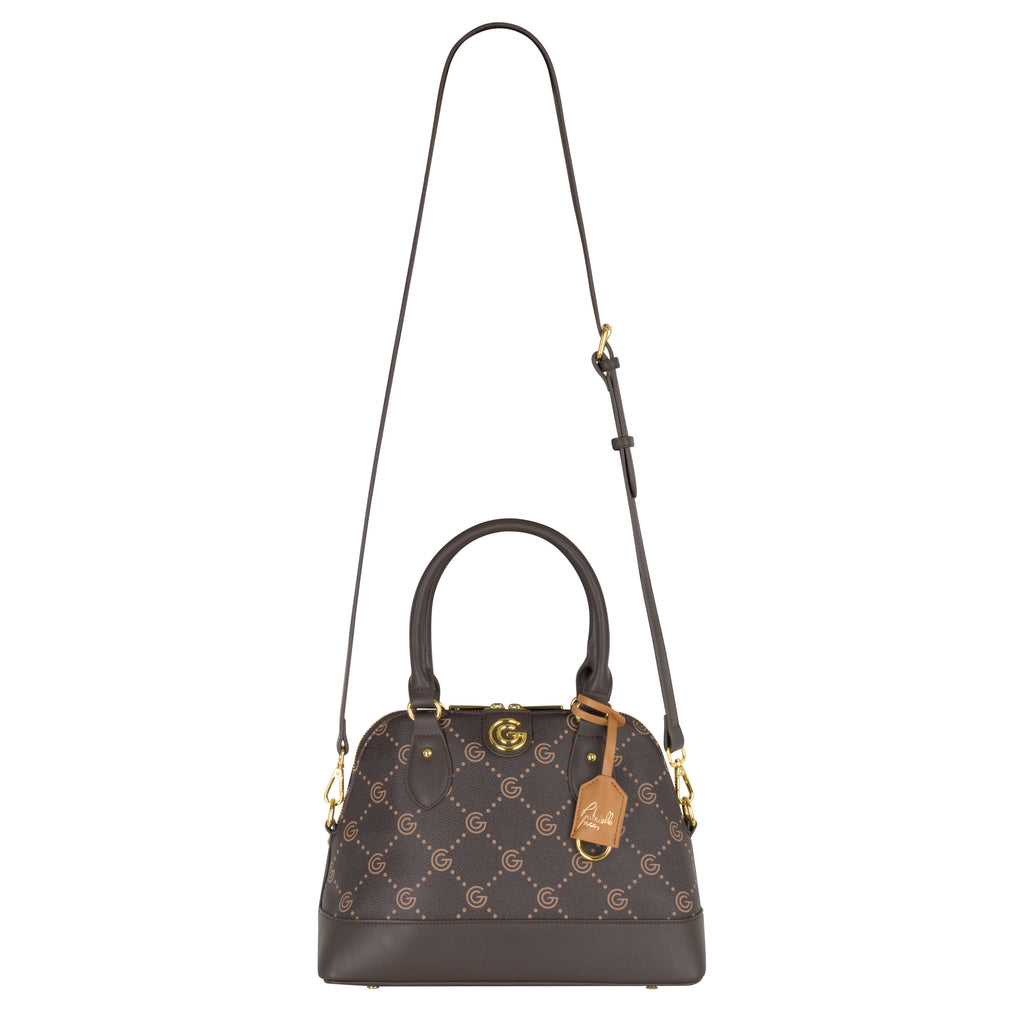 Women's Gabriella G Jackie Zip Handle Bag Brown
