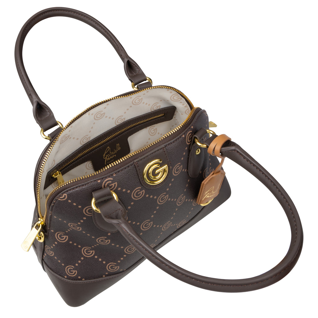 Women's Gabriella G Jackie Zip Handle Bag Brown