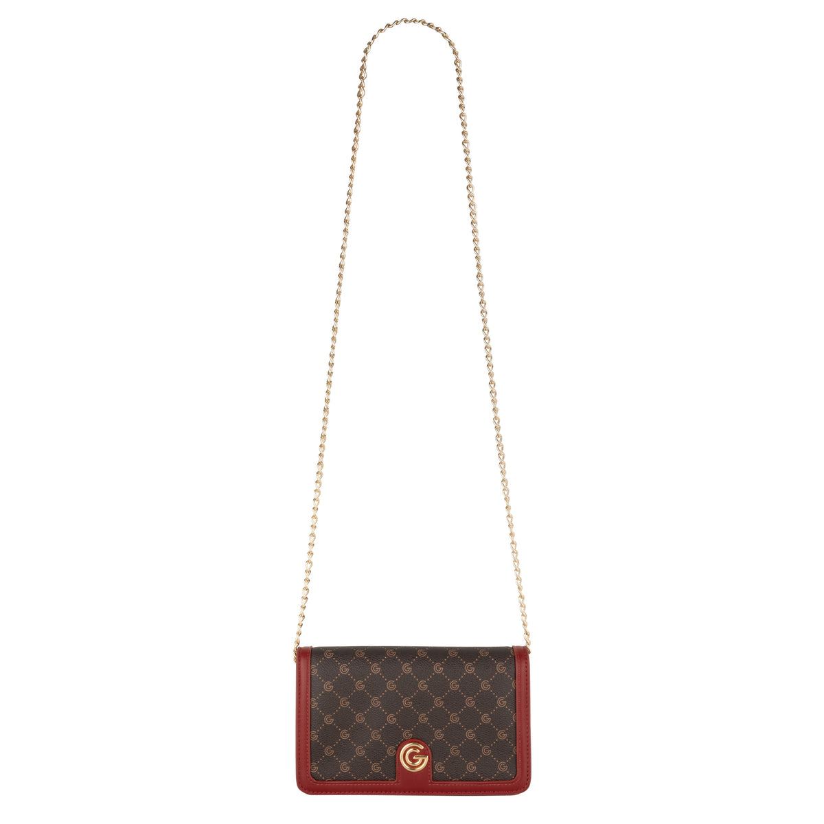 Women's Gabriella G Queen Wallet on Chain Bordeaux