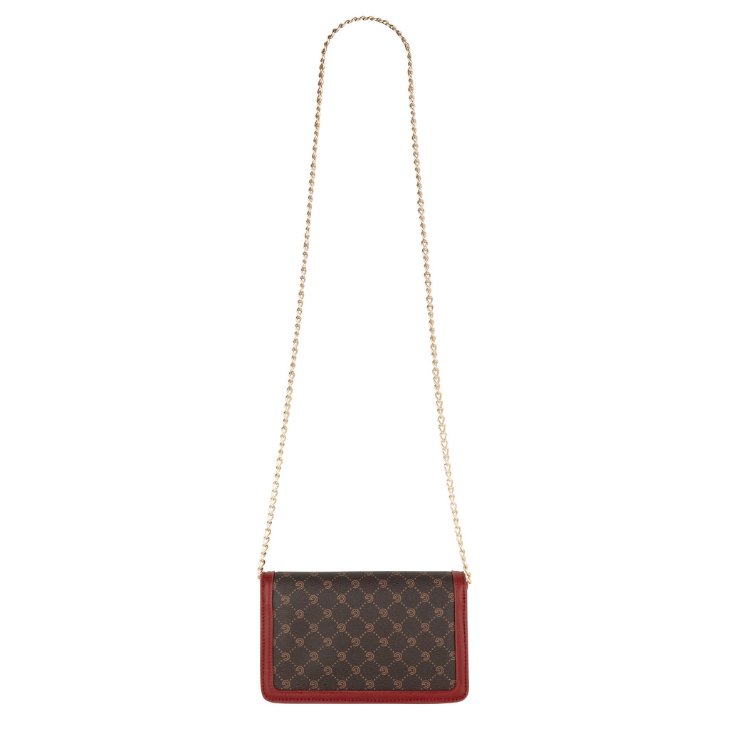 Women's Gabriella G Queen Wallet on Chain Bordeaux