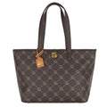 Women's Gabriella G Tiziana Bicolor Monogram Shopping Bag Brown