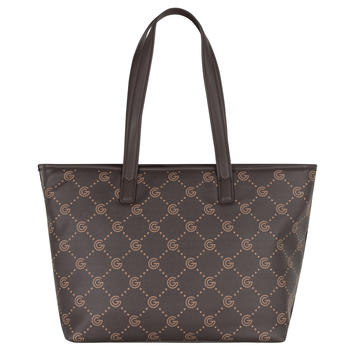 Women's Gabriella G Tiziana Bicolor Monogram Shopping Bag Brown