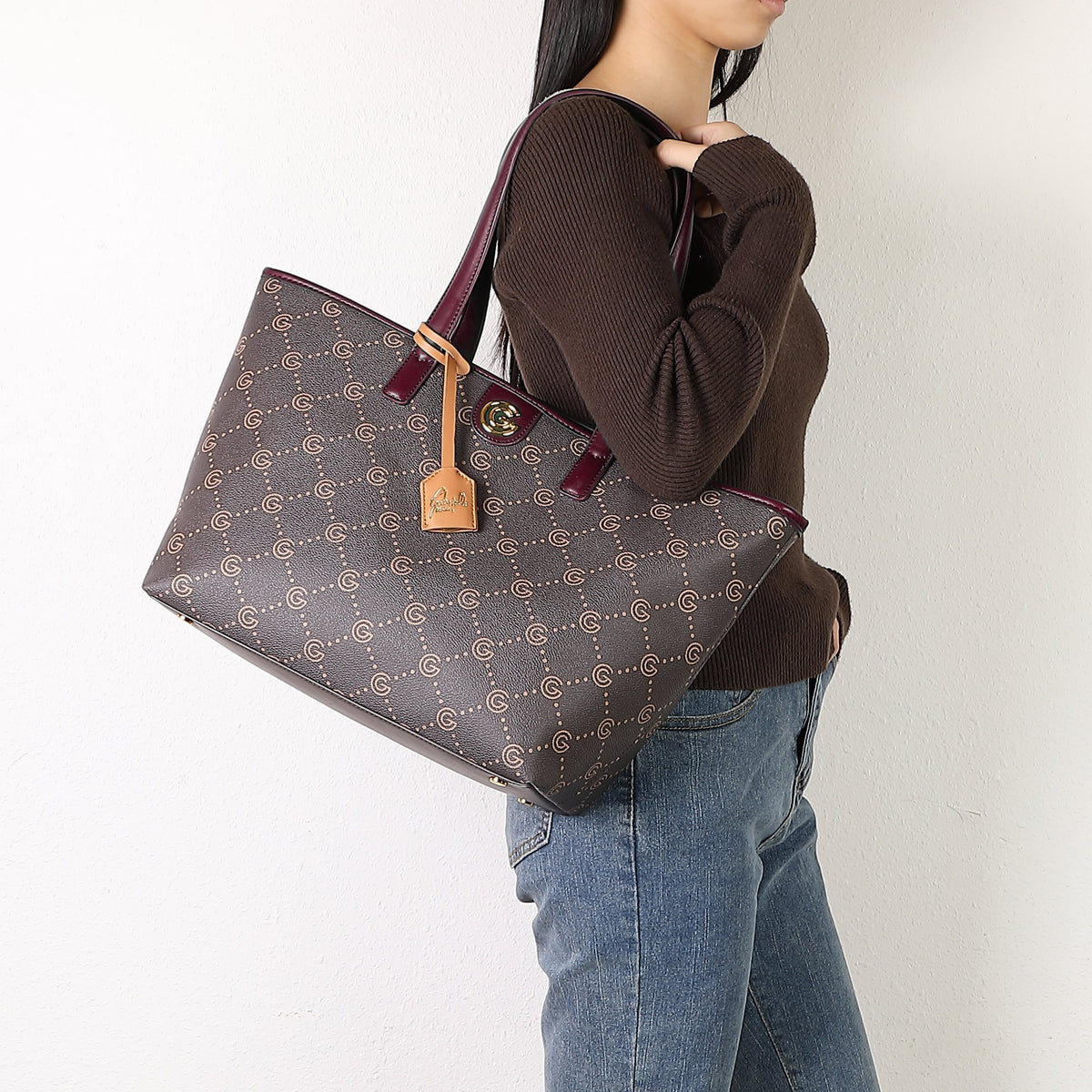 Women's Gabriella G Tiziana Shopping Bag Bordeaux
