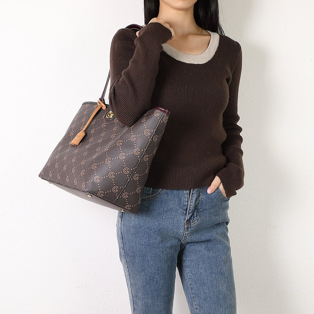 Women's Gabriella G Tiziana Shopping Bag Bordeaux