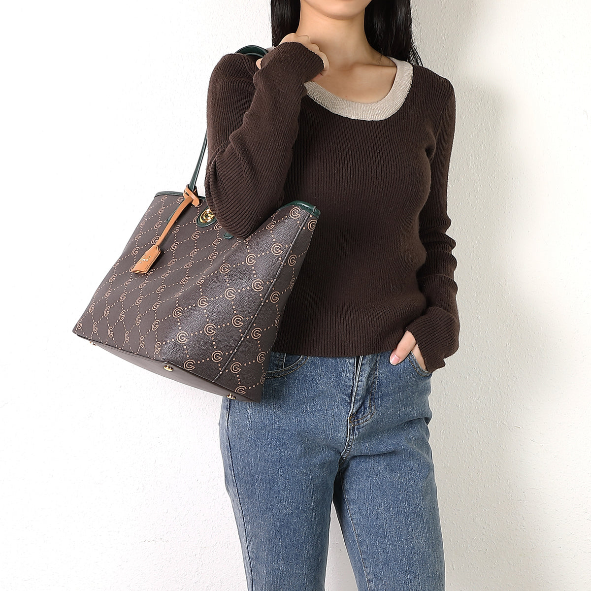 Women's Gabriella G Tiziana Shopping Bag Green