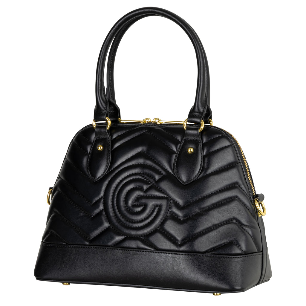 Women's Gabriella G Jackie Little Handle Bag Black