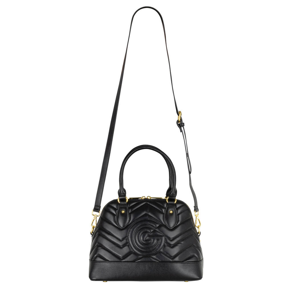 Women's Gabriella G Jackie Little Handle Bag Black