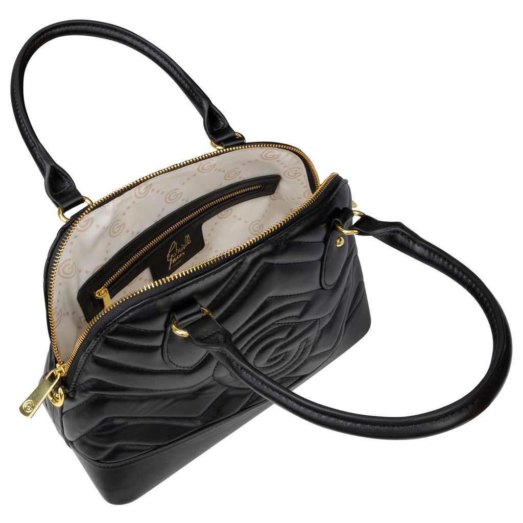 Women's Gabriella G Jackie Little Handle Bag Black
