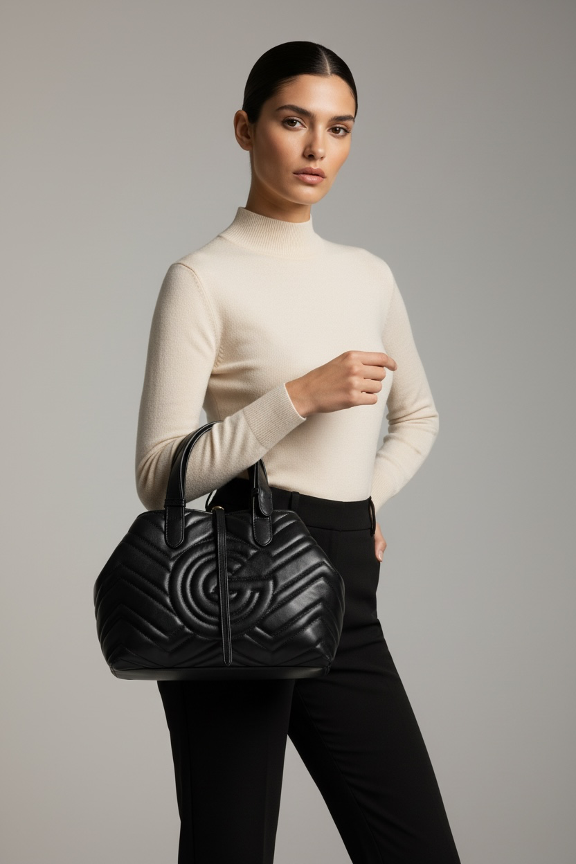 Women's Gabriella G Sofia Tote Bag Black