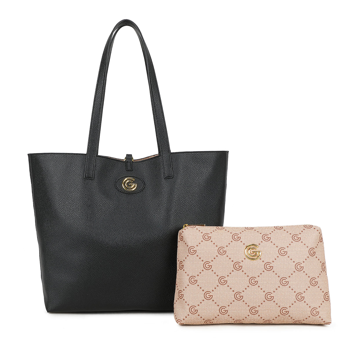 Women's Gabriella G Luana Reversible Shopping Bag Black