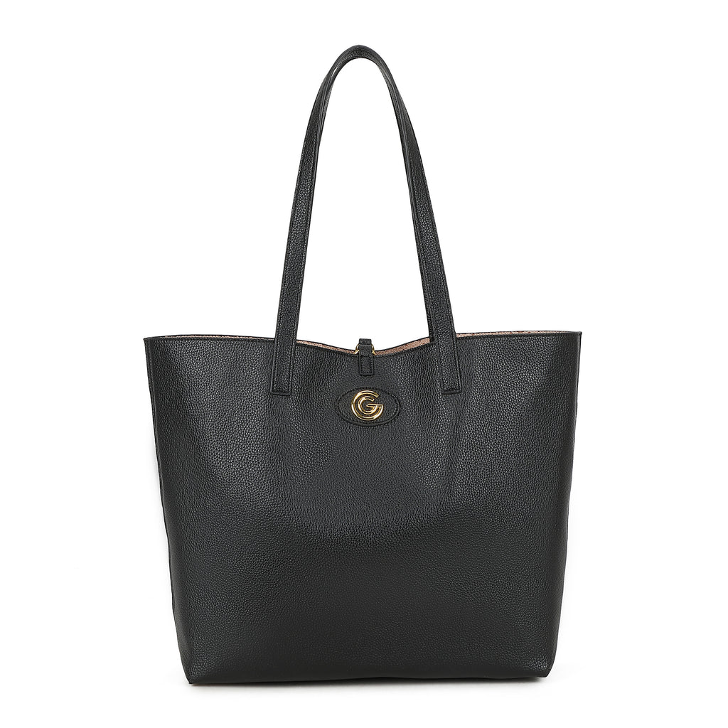 Women's Gabriella G Luana Reversible Shopping Bag Black