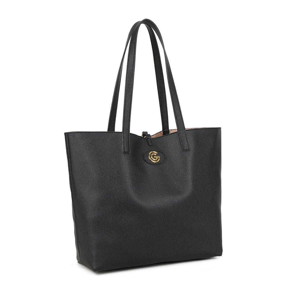 Women's Gabriella G Luana Reversible Shopping Bag Black