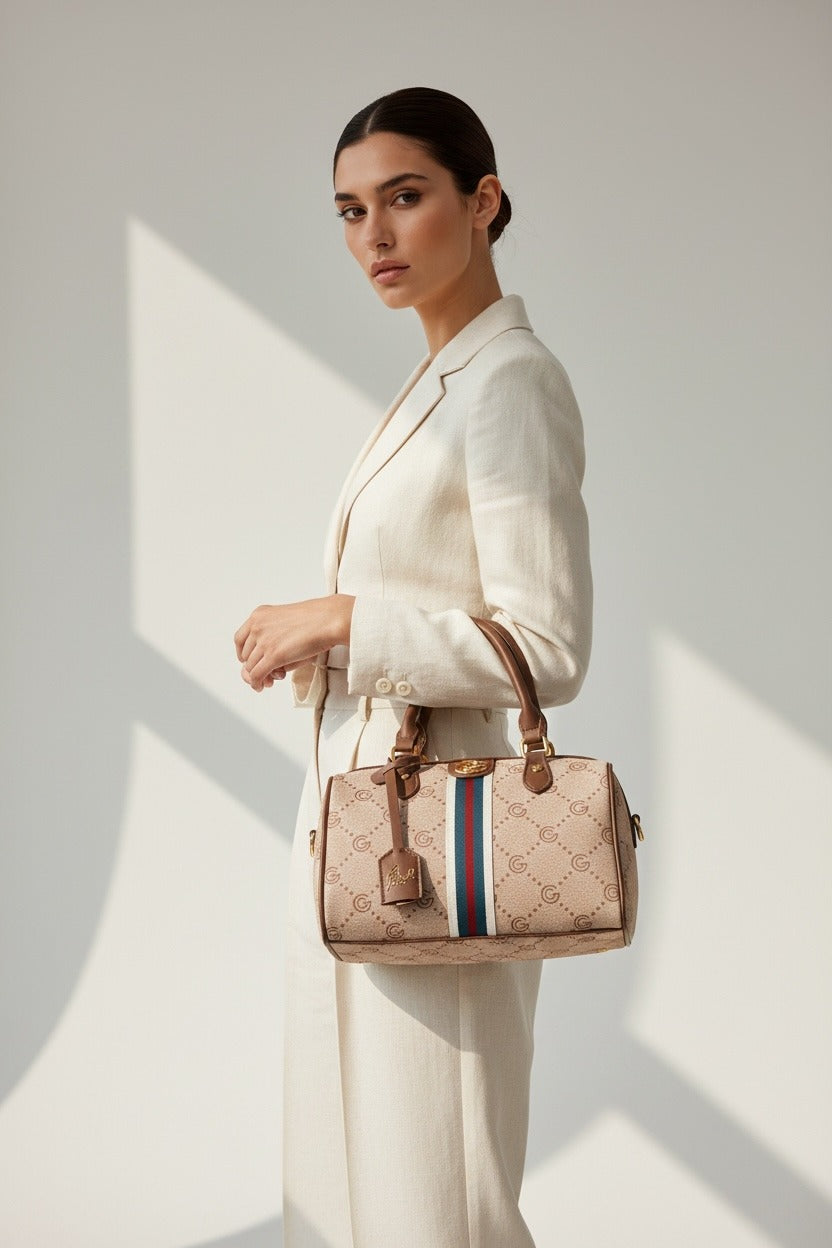 Women's Gabriella G Katia Bowling Bag Cream