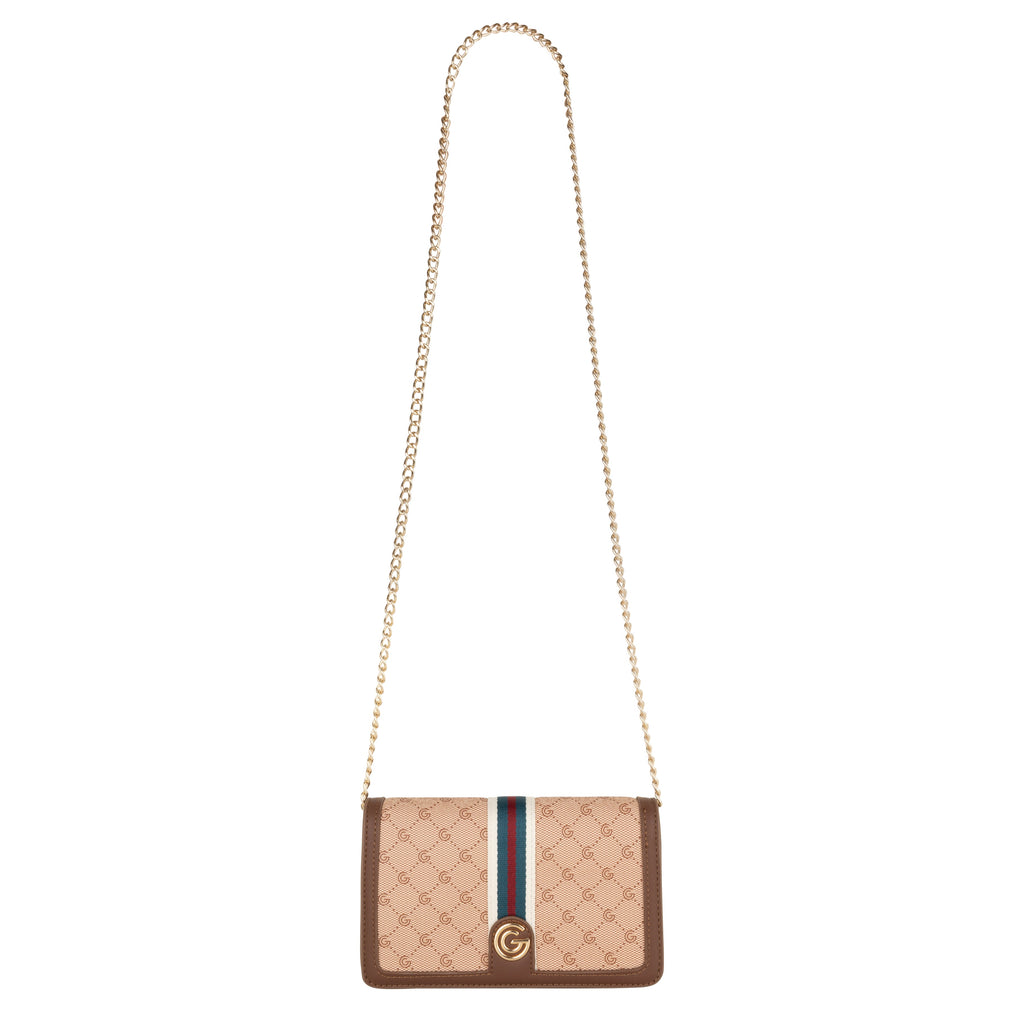 Women's Gabriella G Queen Wallet on Chain Cream