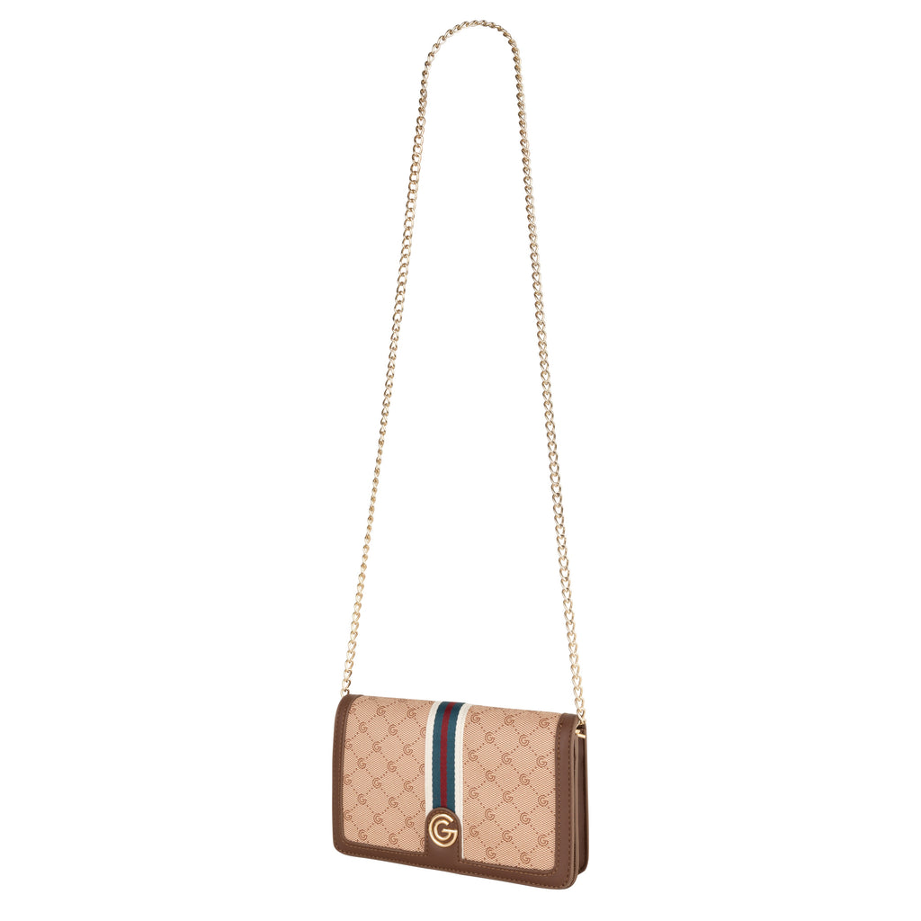 Women's Gabriella G Queen Wallet on Chain Cream