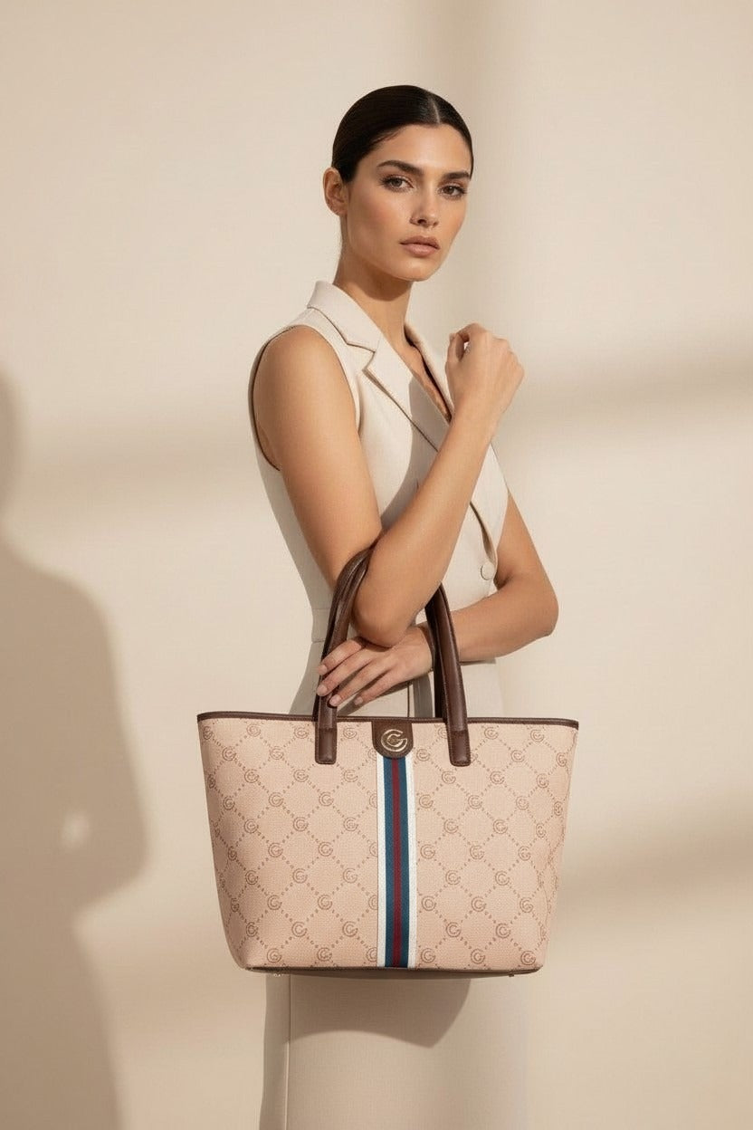 Women's Gabriella G Tiziana Shopping Bag Cream