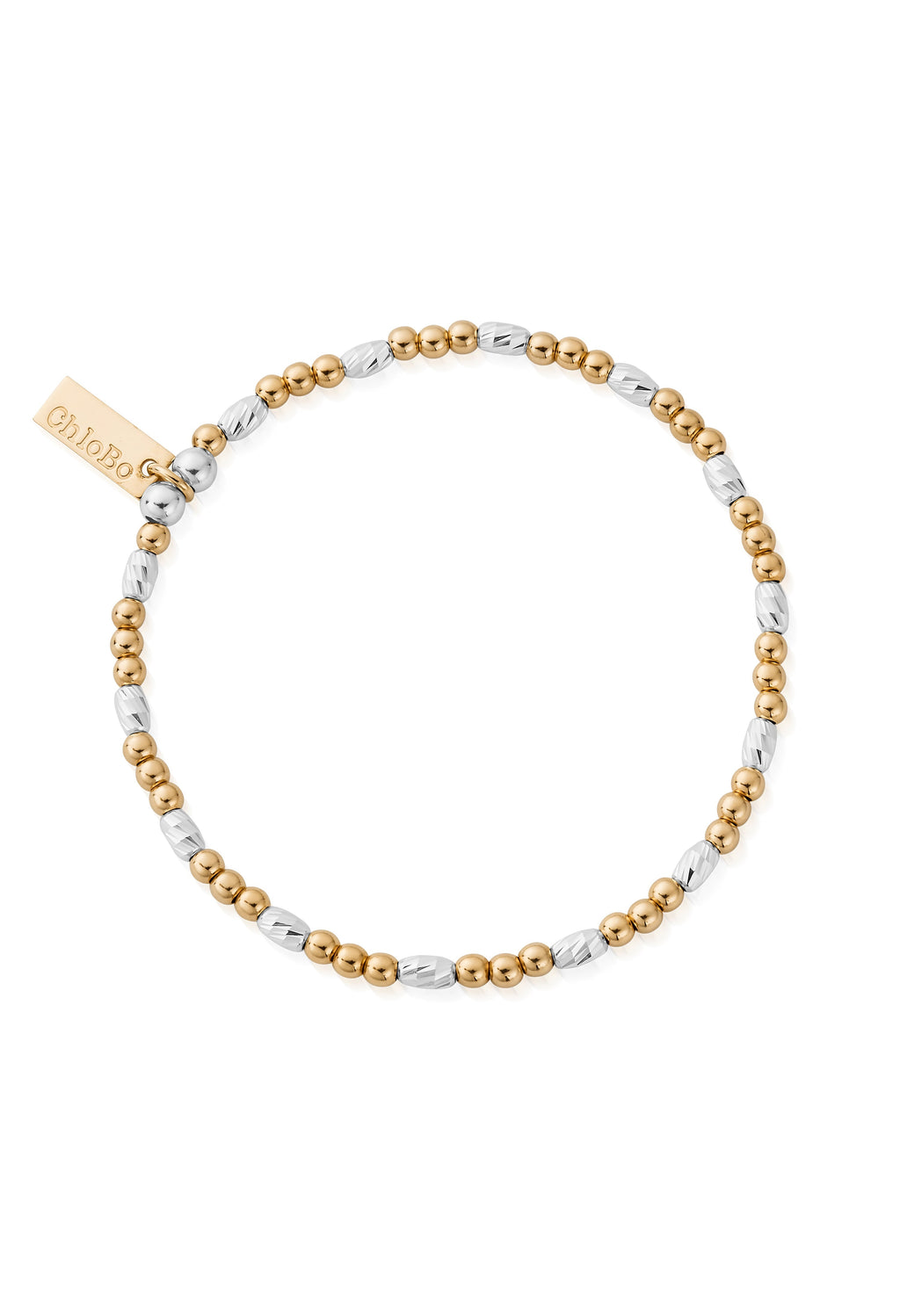 Dainty Sparkle Bracelet, a silver and gold-plated metal bracelet from ChloBo, available at OD’s Jewellers in St Helens.