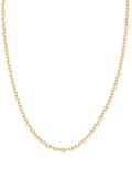 Close-up showcasing the ChloBo Anchor Chain necklace, demonstrating its gold plated finish and textured chain design.