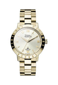 The Vivienne Westwood Bloomsbury Bracelet Watch Gold Plated, a gold plated bracelet watch from Vivienne Westwood, OD’s Jewellers, St Helens