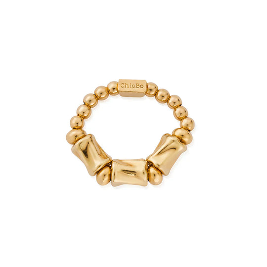 ChloBo Chunky Twist Ring Silver Gold Plated *