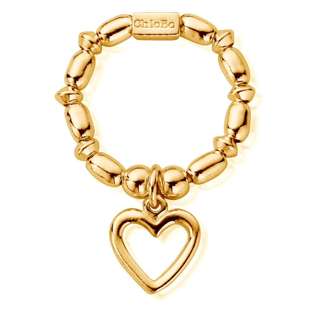 ChloBo Mini Rice Open Heart Ring