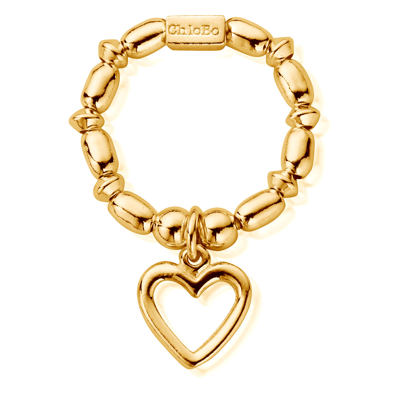 ChloBo Mini Rice Open Heart Ring