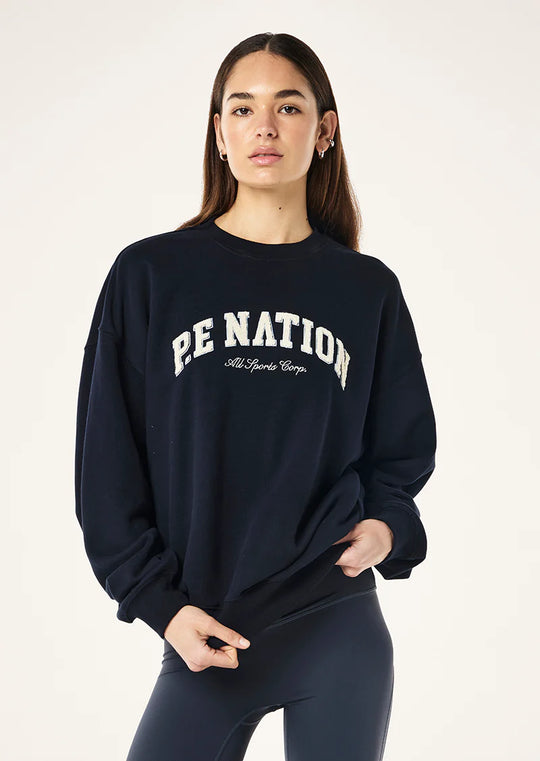 Women's P.E Nation Heritage Sweat in Dark Navy