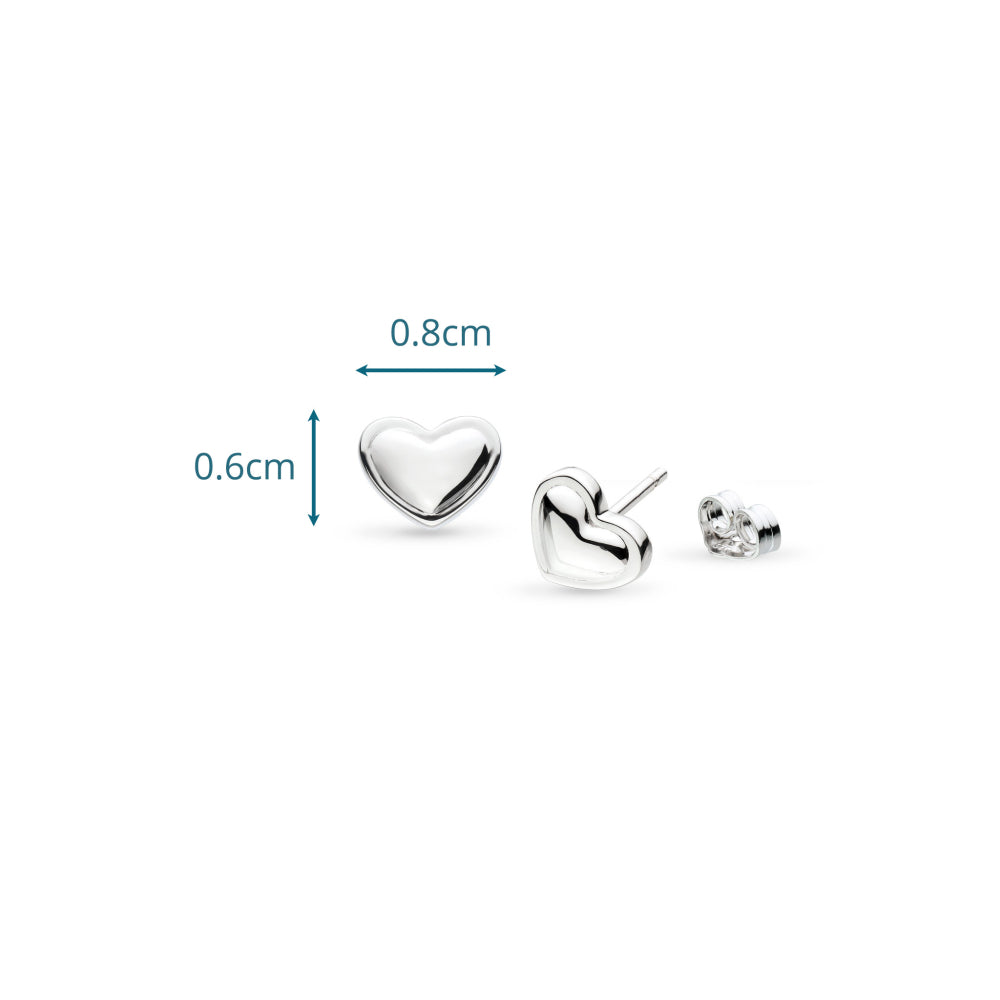 Kit Heath Love Silver Heart Stud Earrings 40532RP — view 5