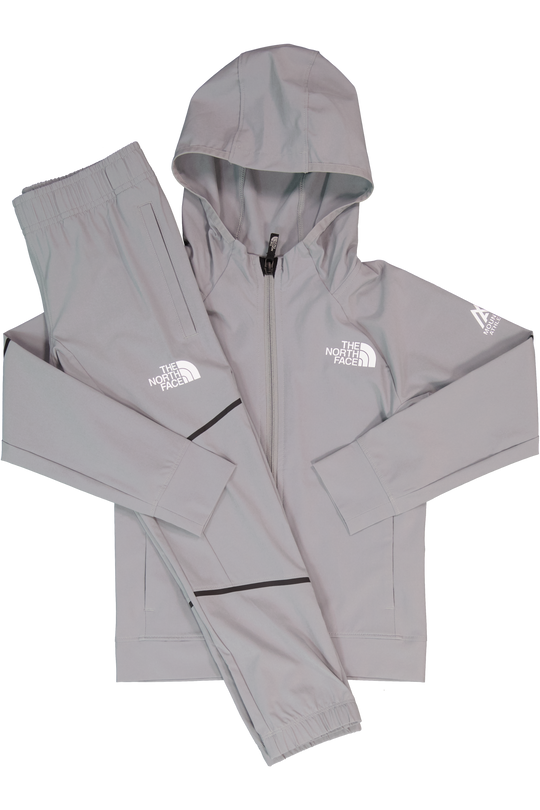 Boys The North Face Teen Monument Grey Mountain Athletics Woven Jacket & Trousers Tracksuit Set