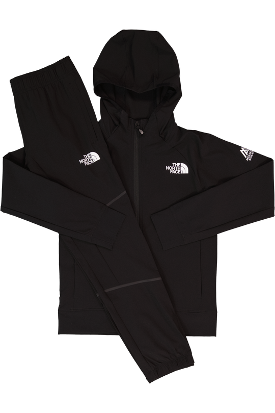 Boys The North Face Teen Black Mountain Athletics Woven Jacket & Trousers Tracksuit Set