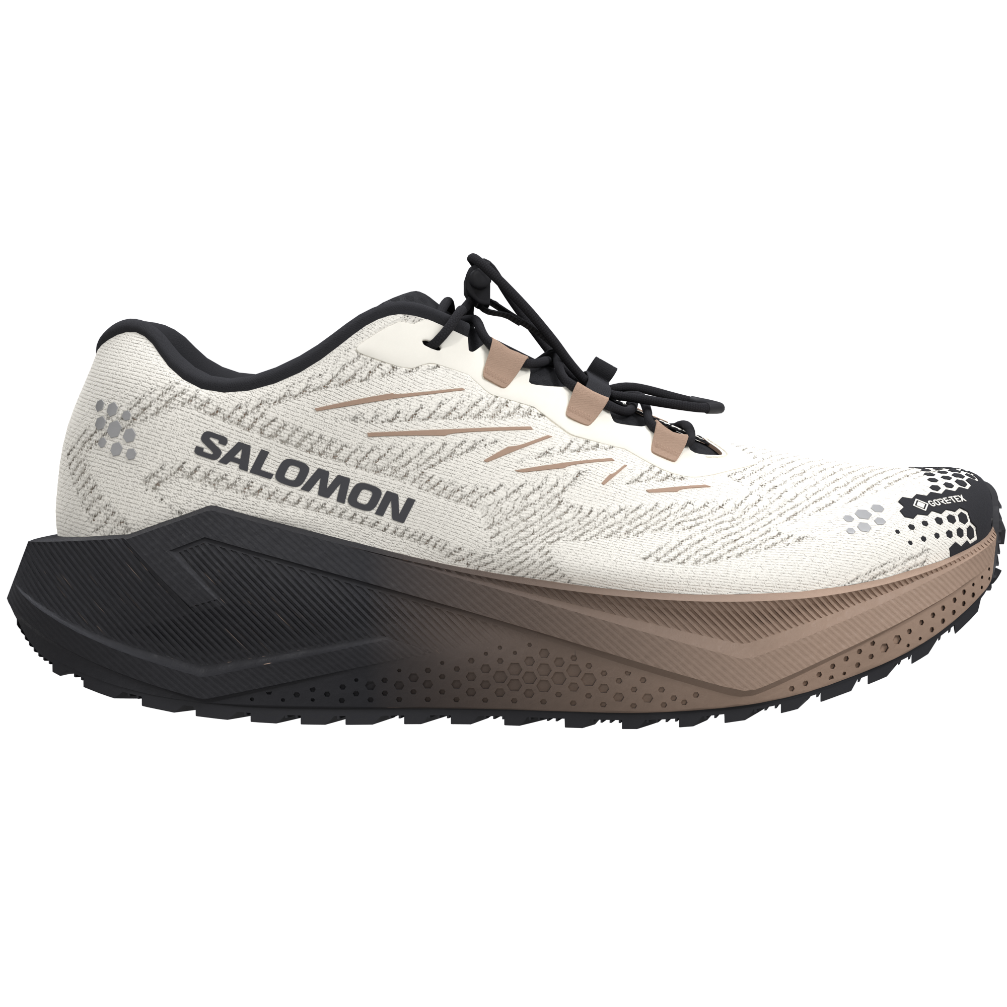 Womens Salomon Aero Blaze 4 Grvl Gtx Vanilla Ice/Black Trainers — view 3