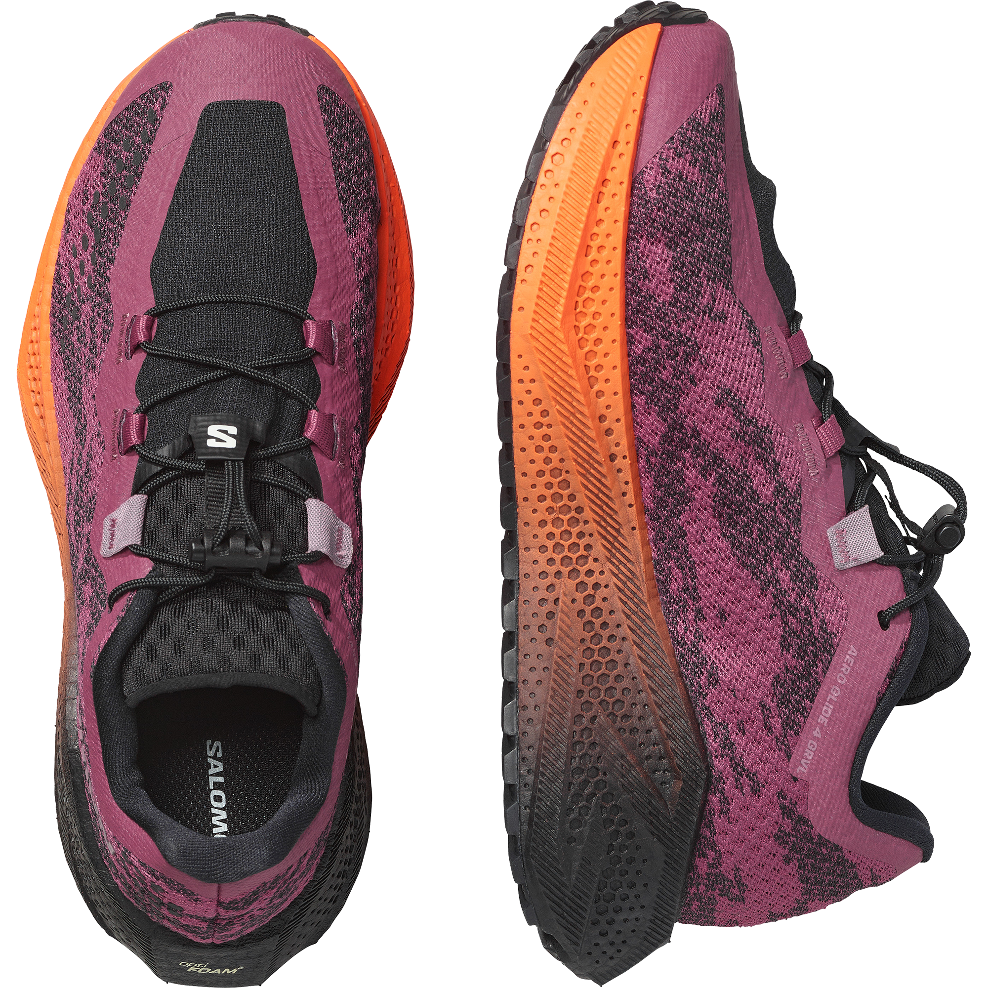 Women's Salomon Aero Glide 4 GRVL Nocturne/Black/Dusky Orchid Trainers — view 2