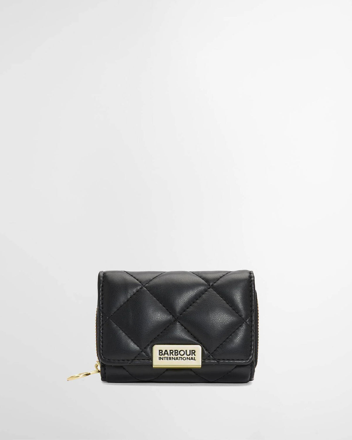 Women's Barbour International Soft Touch Aurora Tri Fold In Black