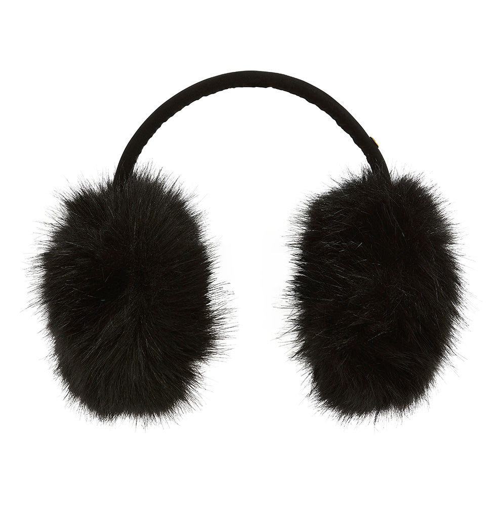 Women's Barbour International Cyrus Faux Fur Earmuffs In Black